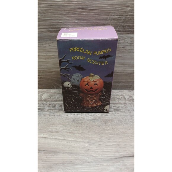 Vtg 1980s Jack O Lantern Porcelain Potpourri Pot Halloween - Picture 3 of 8